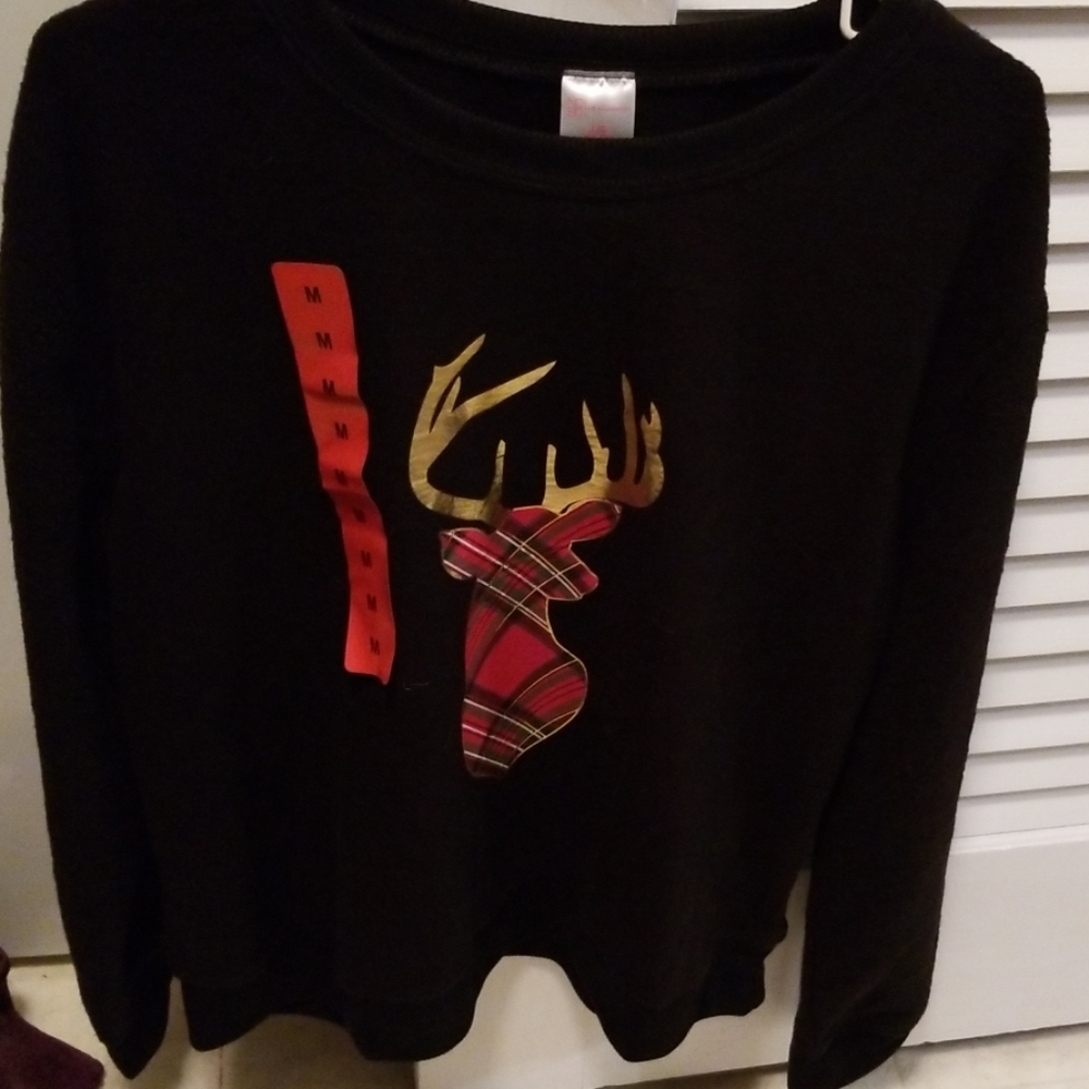 🔖⬇️PRICE DROP No Boundaries plaid deer black shirt🦌◼